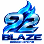 92Blaze Game blue logo with pakapk.online branding